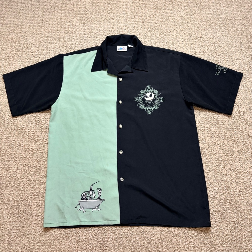 Disneyland XL Nightmare Before Christmas Jack Skellington Bowling Shirt